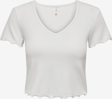 ONLY T-shirt 'KIKA' i vit: framsida