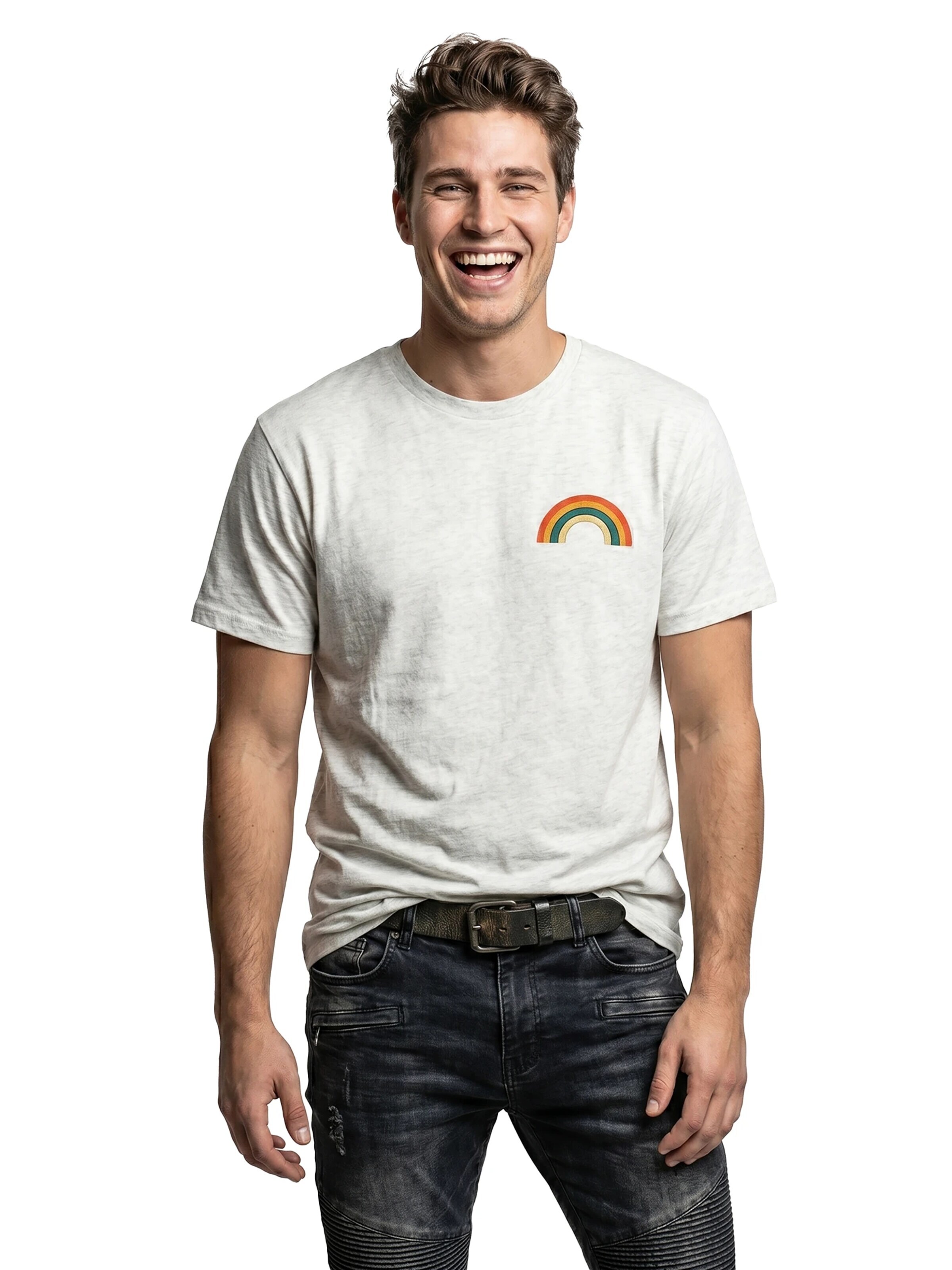 MAKAYA Shirt 'Rainbow' in White