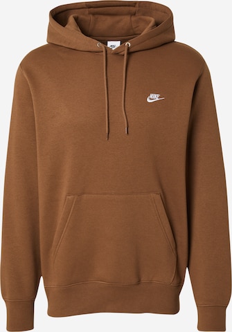 Sweat-shirt 'CLUB' Nike Sportswear en marron : devant