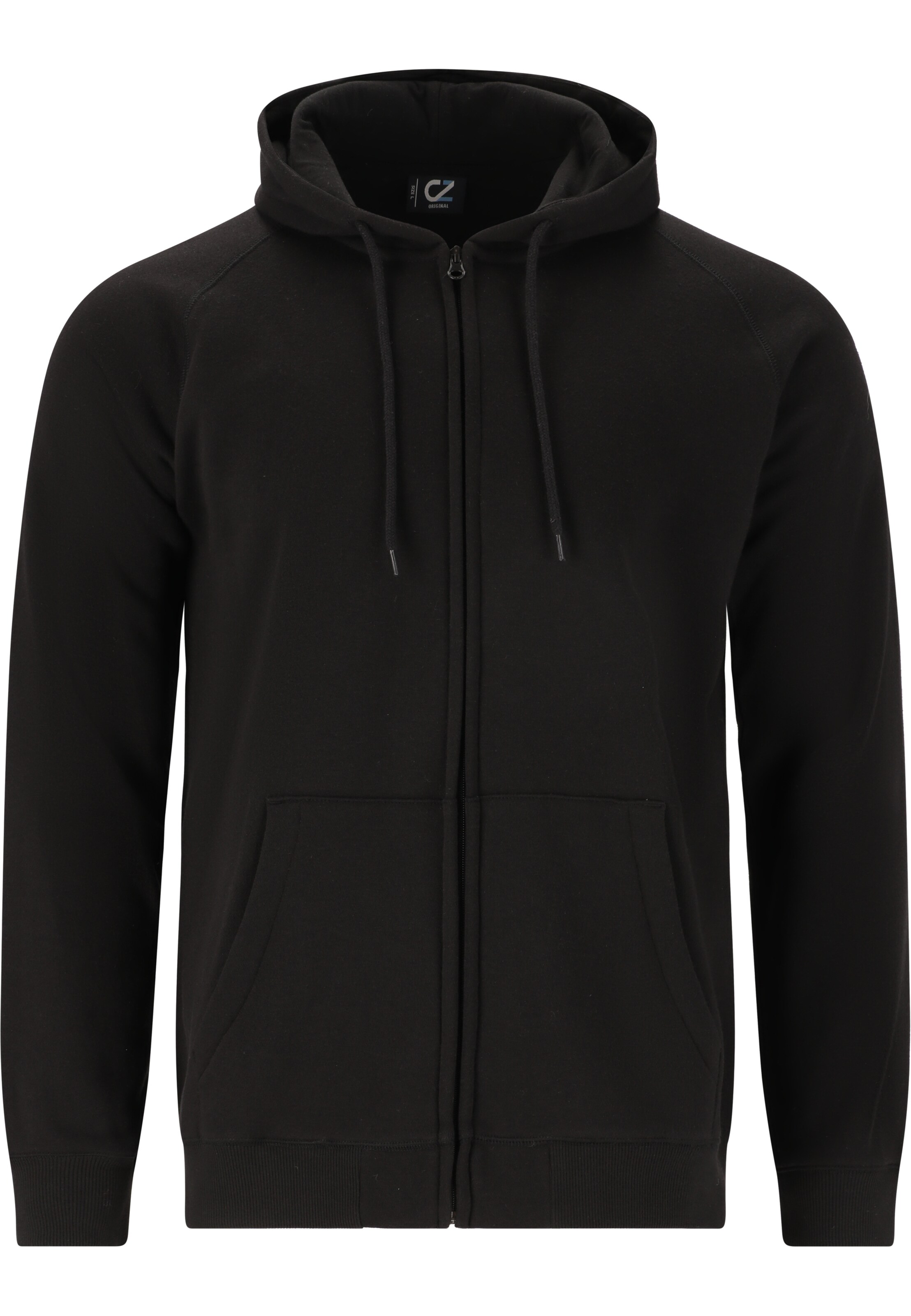 Cruz Sweatjacke 'Oklahoma' in Schwarz: Vorderseite