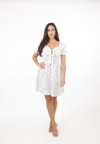 Elara Kleid in Weiß: Vorderseite