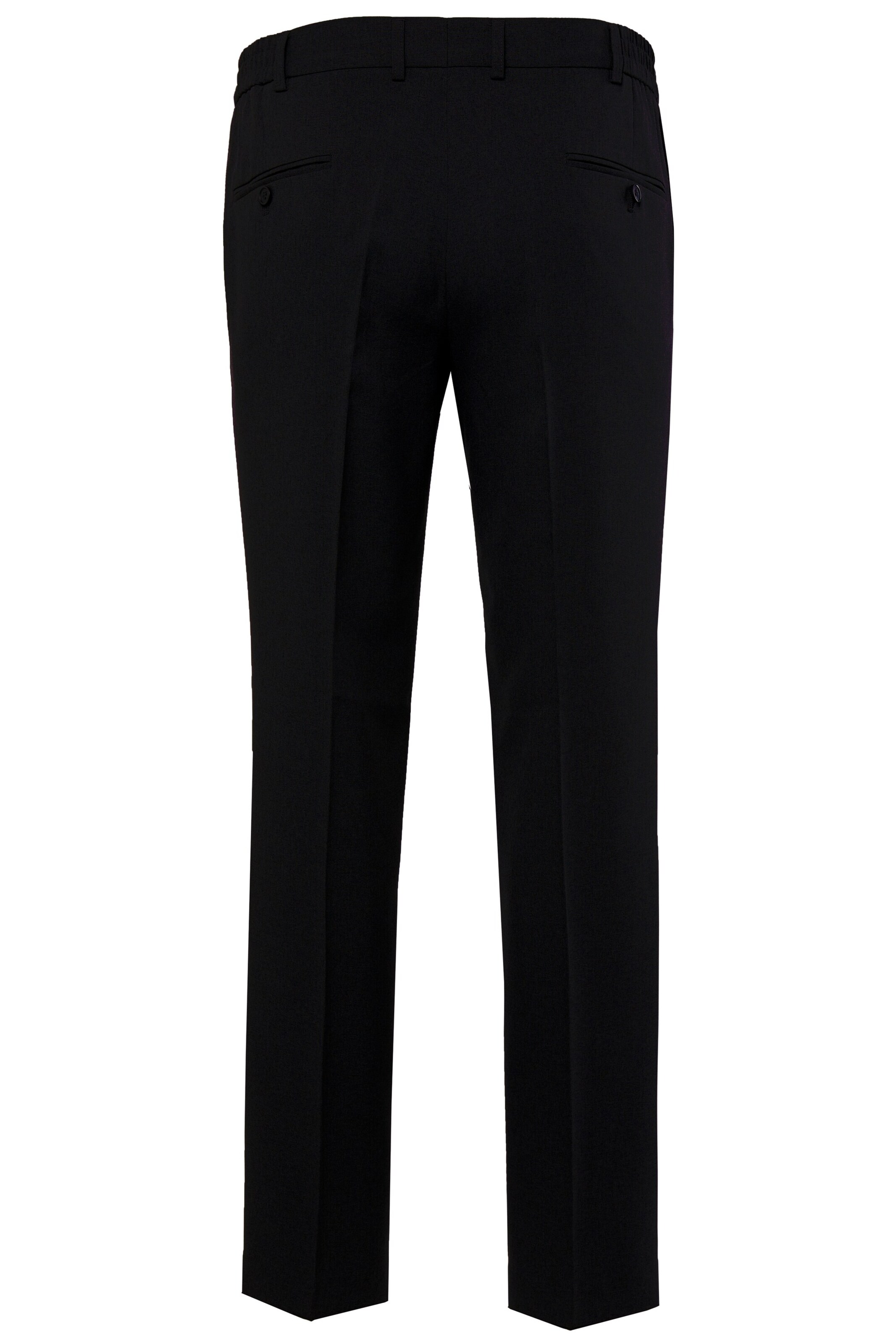 Men Plus Regular Pleated Pants in Black