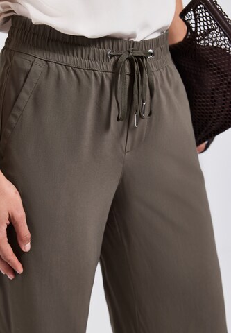 STREET ONE Wide leg Pants 'Emee' in Brown