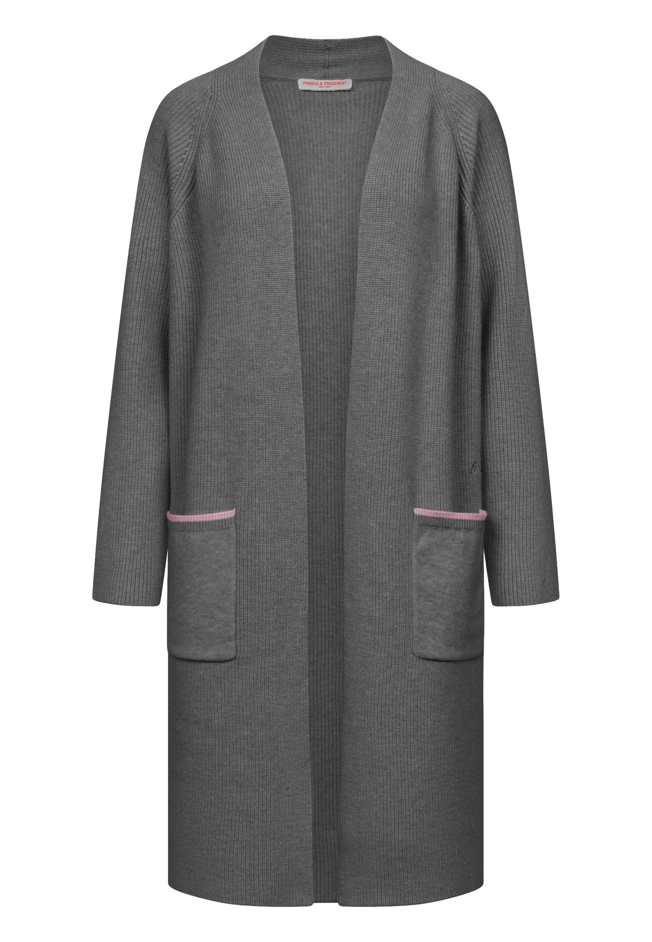 Frieda & Freddies NY Knit Cardigan in Grey: front