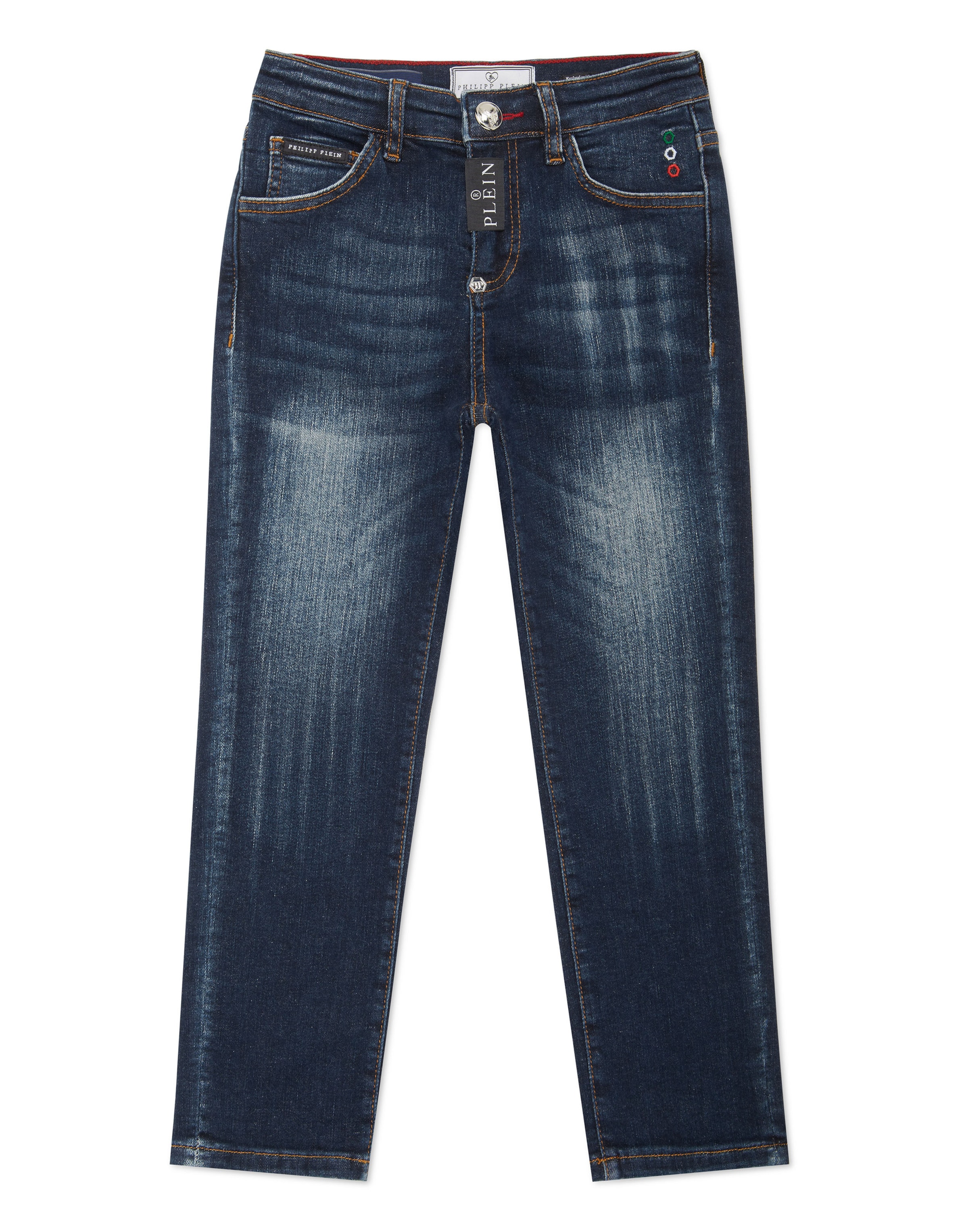 Philipp Plein - regular Vaquero en azul: frente