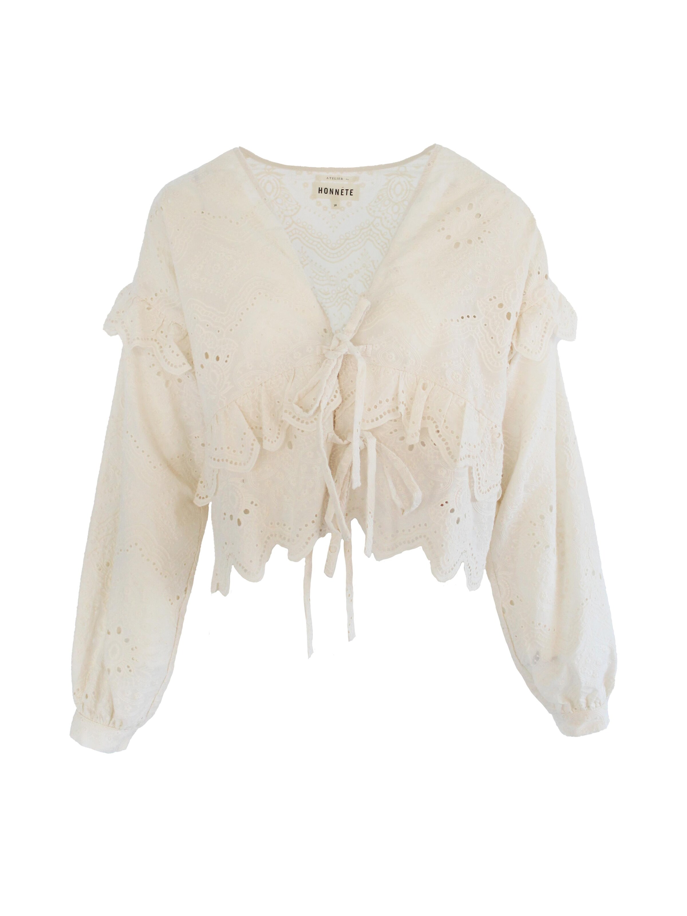 Honnête Atelier Blouse 'Bailey' in Wit