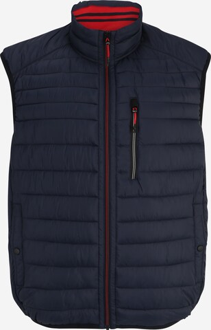 s.Oliver Men Big Sizes Vest in Blue: front