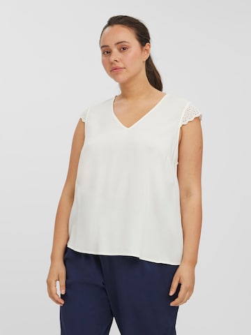 Vero Moda Curve Bluse 'Vica' i hvid: forside