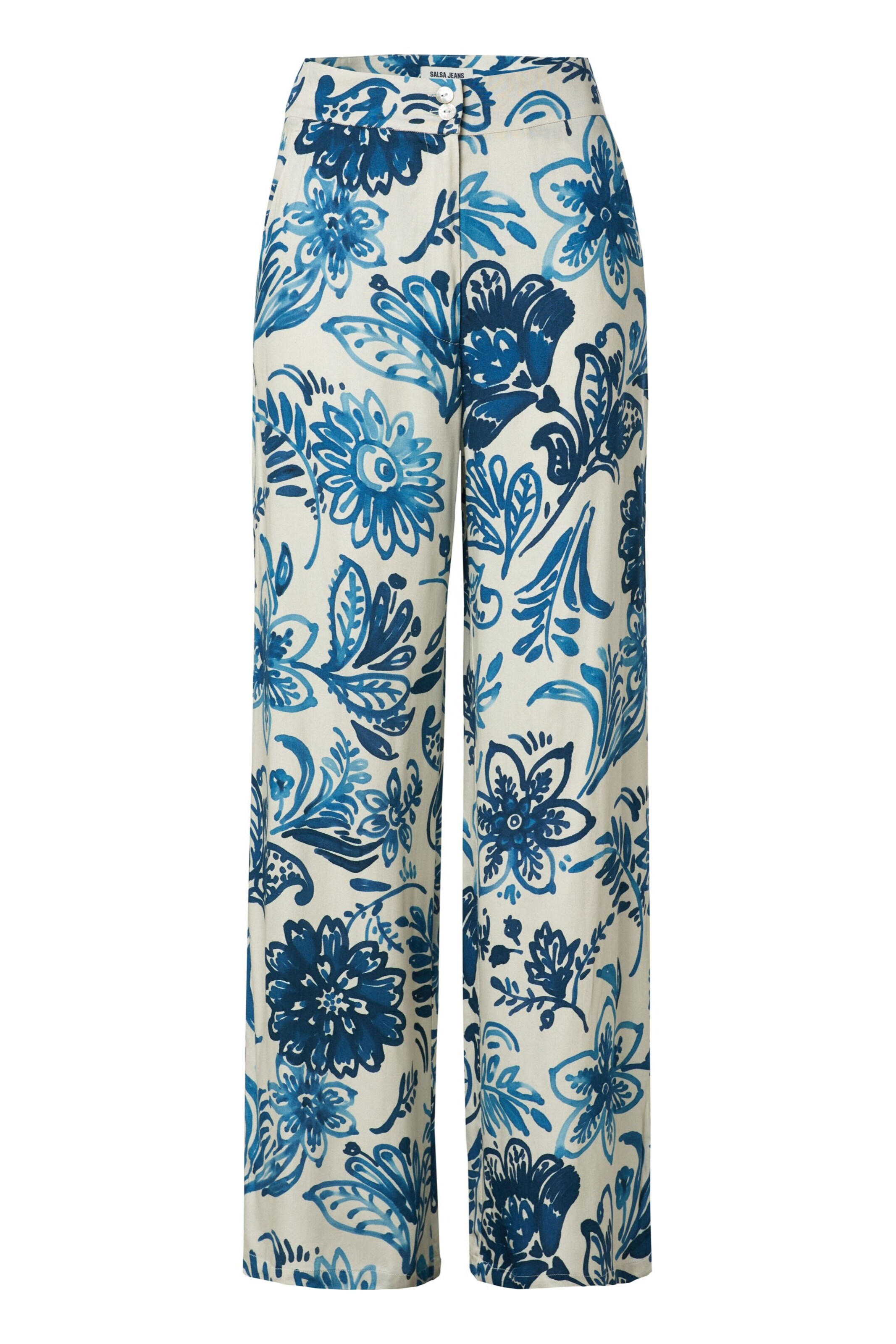 Salsa Jeans Loosefit Broek in Beige: voorkant