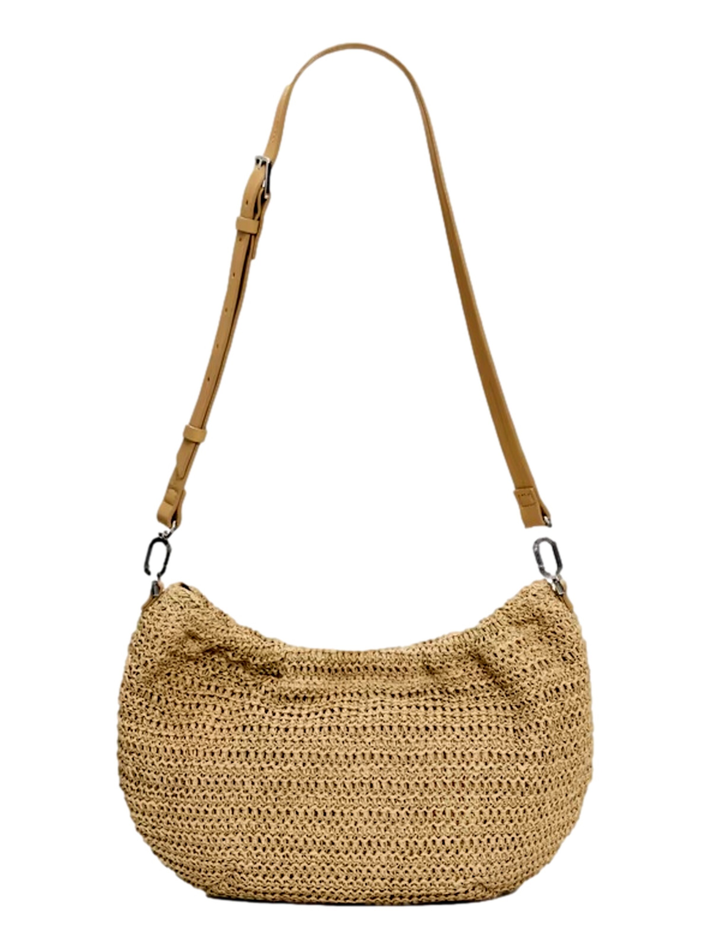 Desigual Håndtaske 'Half Logo Raffia' i beige