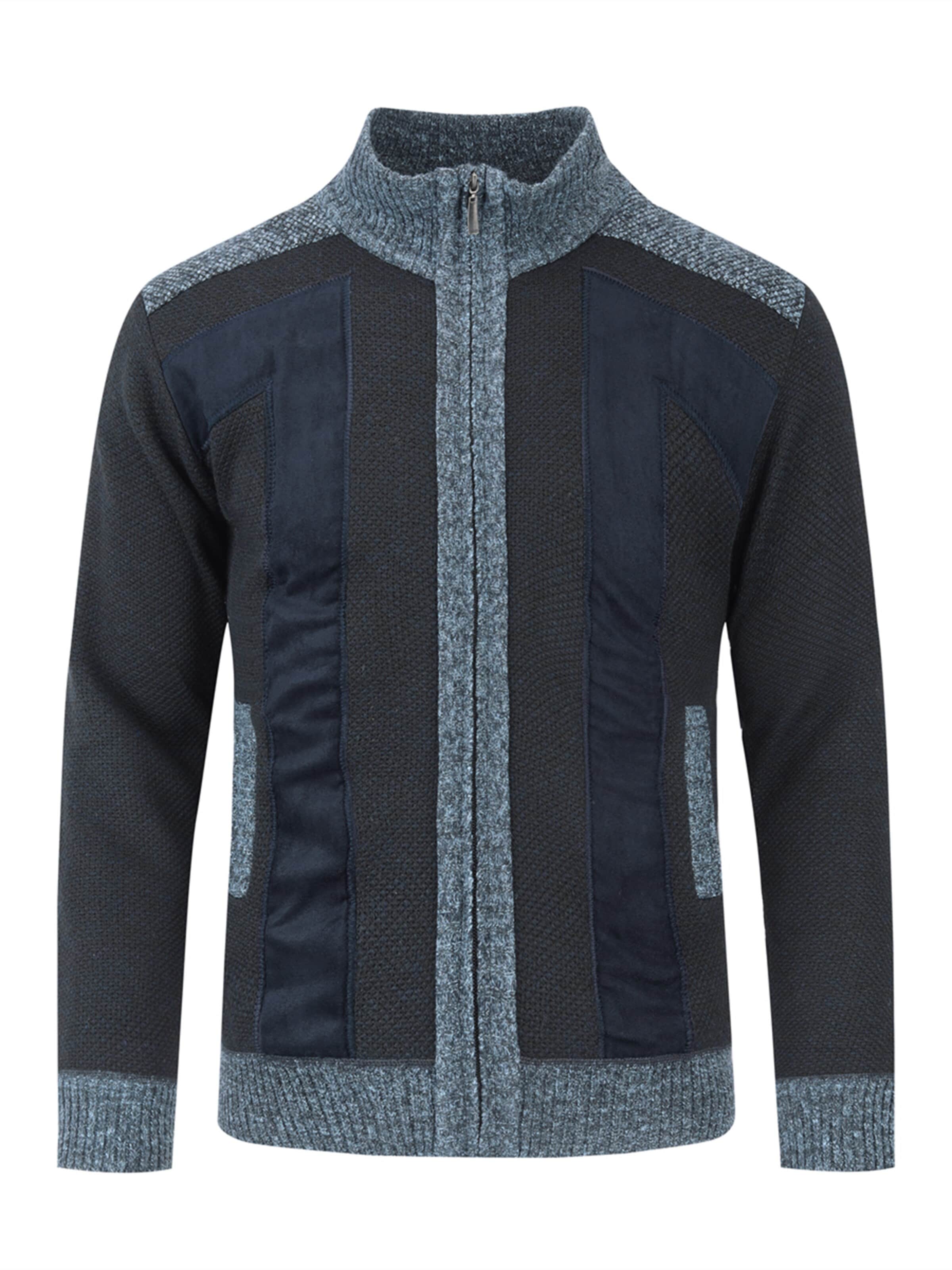 YOUTHUP Strickjacke 'Verarbeitung'‌‌‌‌‌‌‌‌‌‌ in Blau: Vorderseite