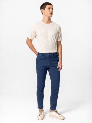 Coupe slim Jean 'Tiziano' Antioch en bleu