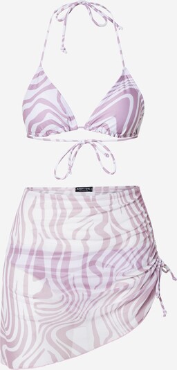Nasty Gal Bikini 'Saron' i lysviolet / hvid, Produktvisning