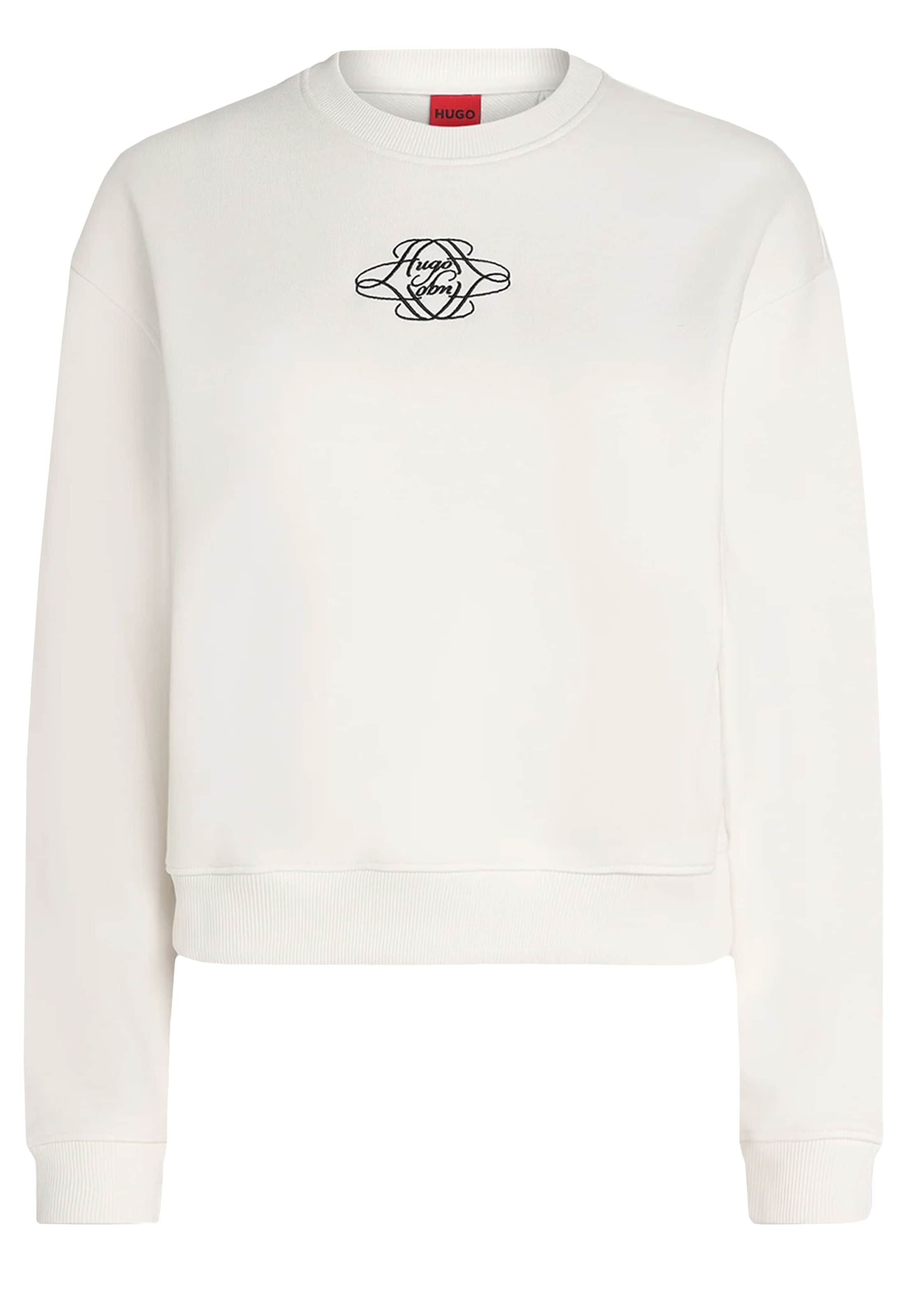 HUGO Sweatshirt in Weiß: Vorderseite