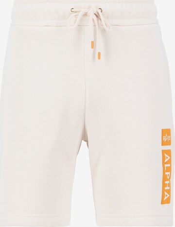 ALPHA INDUSTRIES Broek in Wit: voorkant