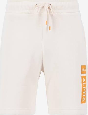 Pantaloni di ALPHA INDUSTRIES in bianco: frontale
