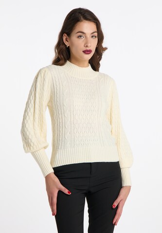 Pull-over 'Tylin' faina en blanc : devant