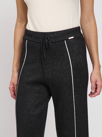 Influencer Wide Leg Hose in Schwarz