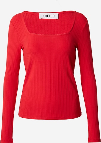 EDITED Shirt 'Valeria' in Rood: voorkant