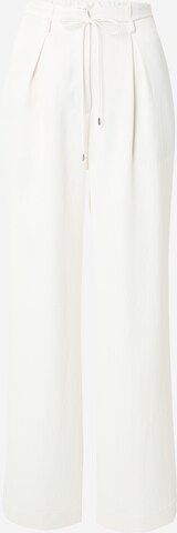 s.Oliver BLACK LABEL Wide leg Pleat-front trousers in Beige: front