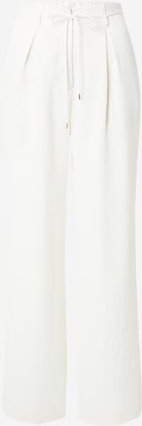 s.Oliver BLACK LABEL Wide Leg Bukser med lægfolder i beige: forside