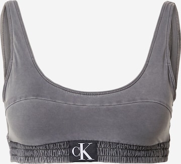 Calvin Klein Swimwear Bralette Bikini Top in Grey: front