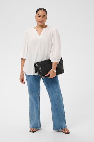 KAFFE CURVE Blouse in White
