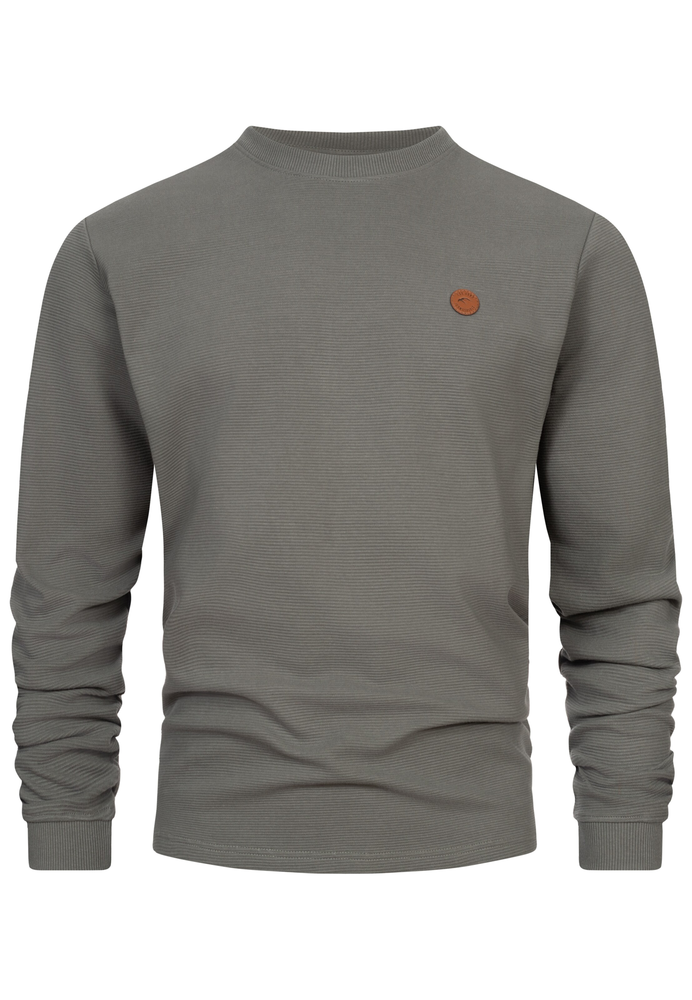 INDICODE JEANS Sweatshirt in Grijs: voorkant