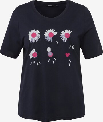 Ulla Popken - Camiseta 'Blütenzauber' en negro: frente