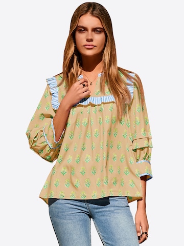 Imily Bela Bluza | zelena barva: sprednja stran