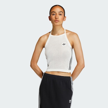 ADIDAS ORIGINALS Stricktop in Weiß: Vorderseite