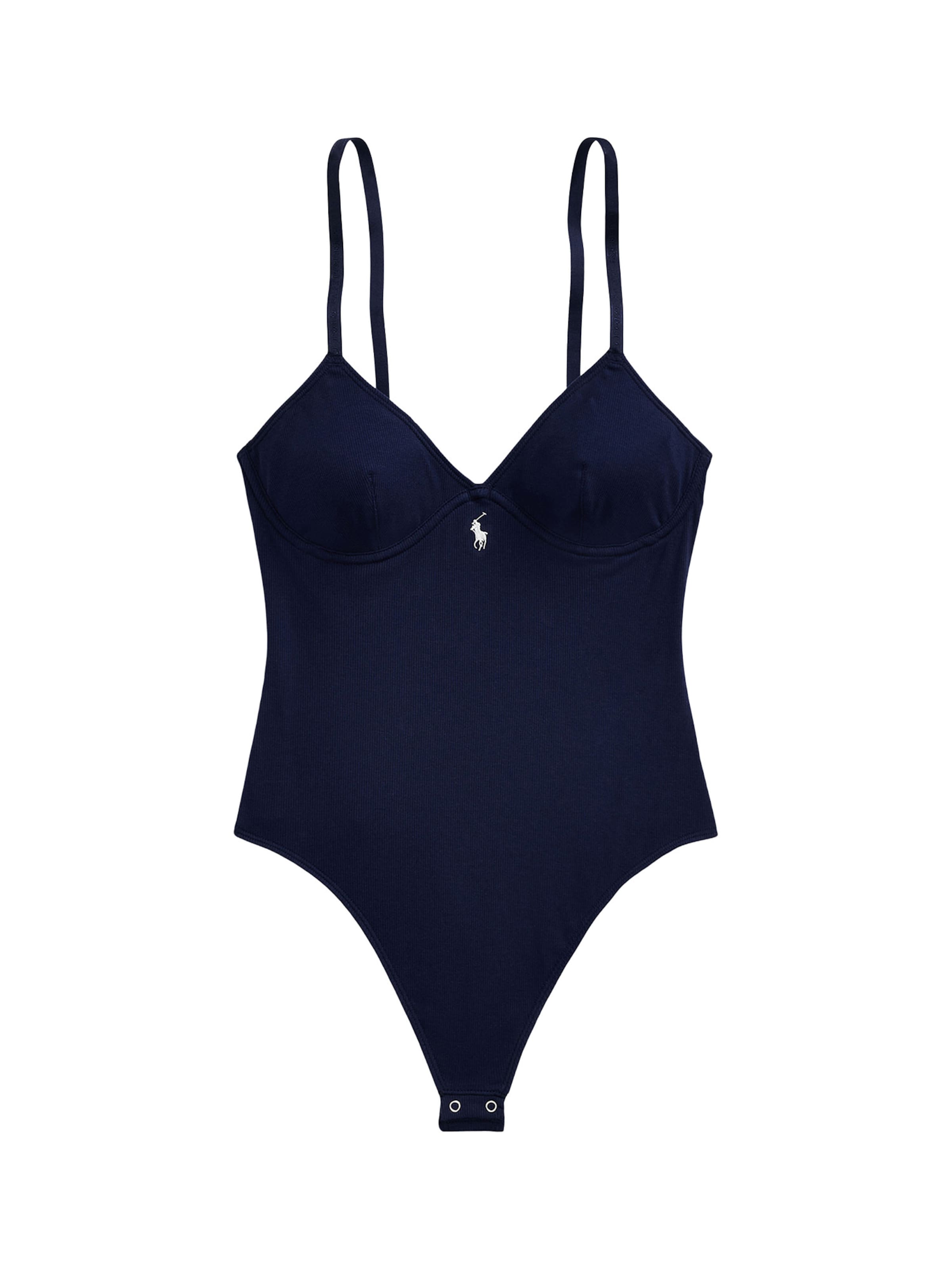 Polo Ralph Lauren Bodysuit ' Modern Rib ' in Blue: front