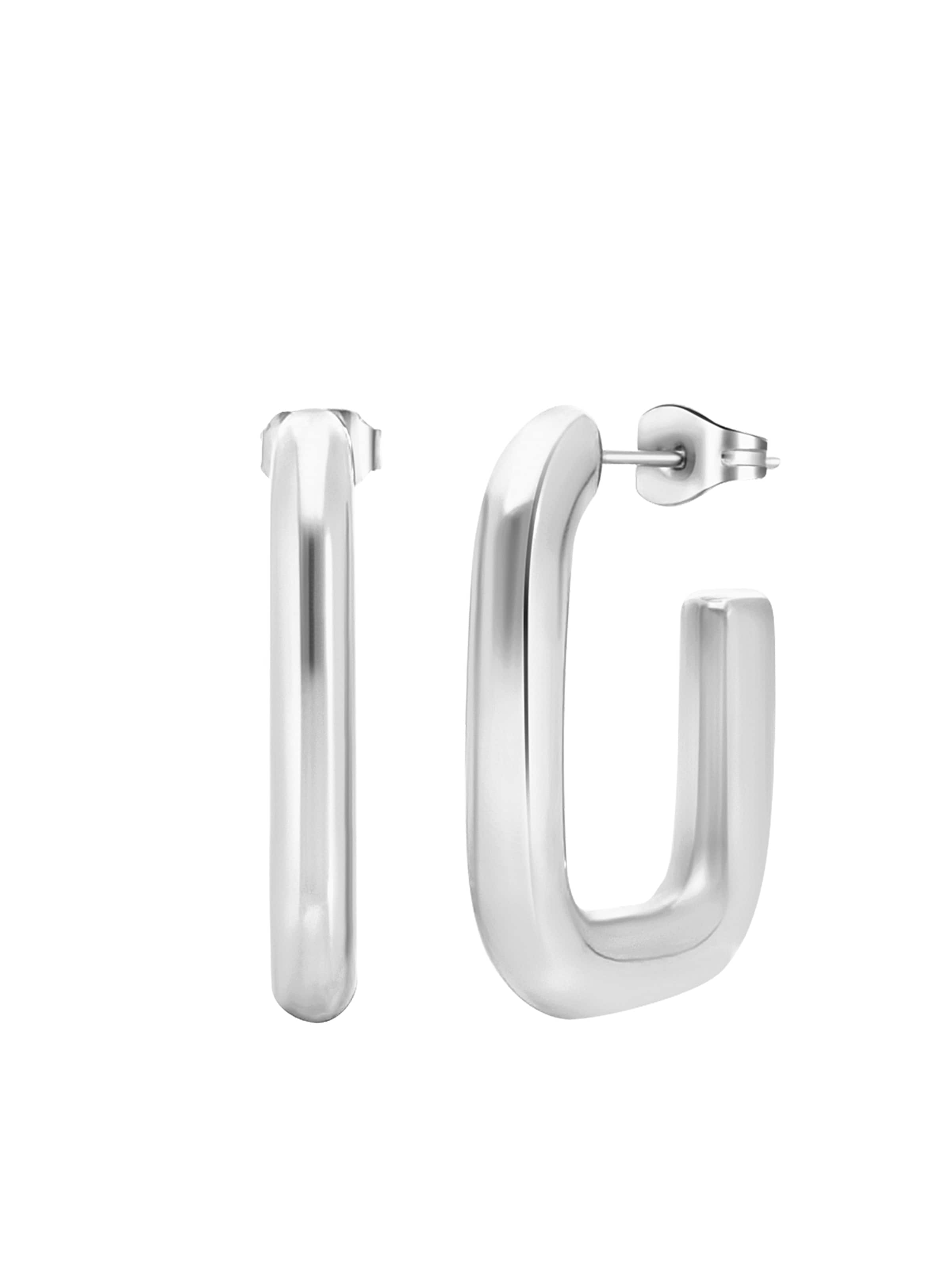 Lucardi Oorbellen in Zilver: voorkant