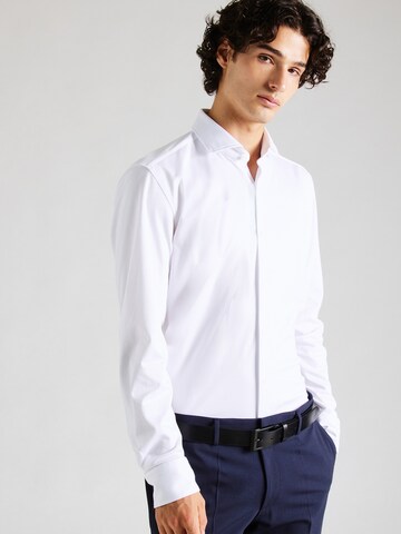 BOSS Slim fit Koszula biznesowa 'HANK' w kolorze biały: przód