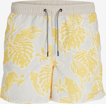 JACK & JONES Zwemshorts 'FIJI' in Beige: voorkant