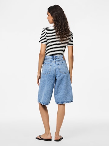 PIECES Wide leg Jeans in Blauw