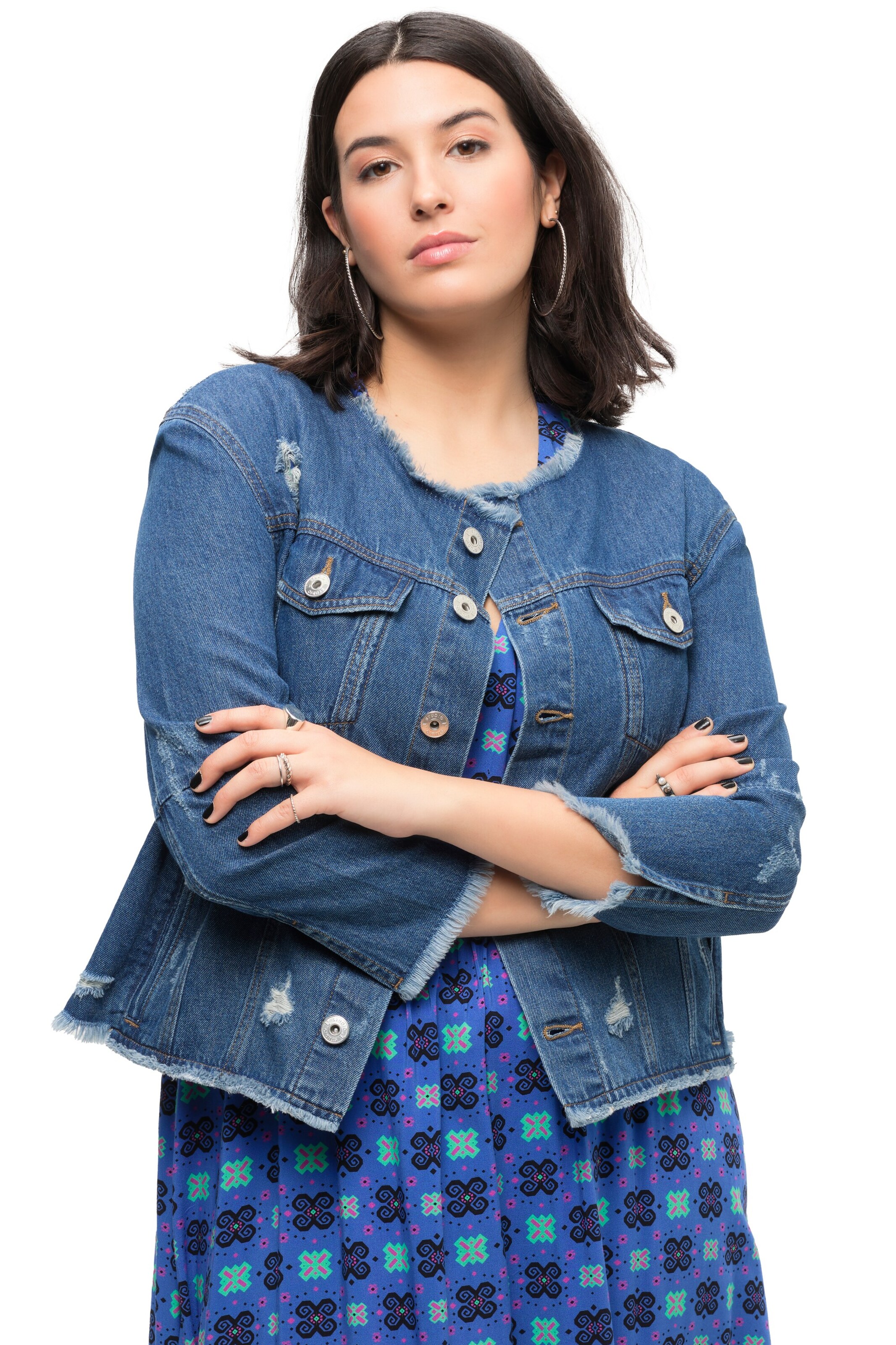 Studio Untold Tussenjas in Blauw: voorkant