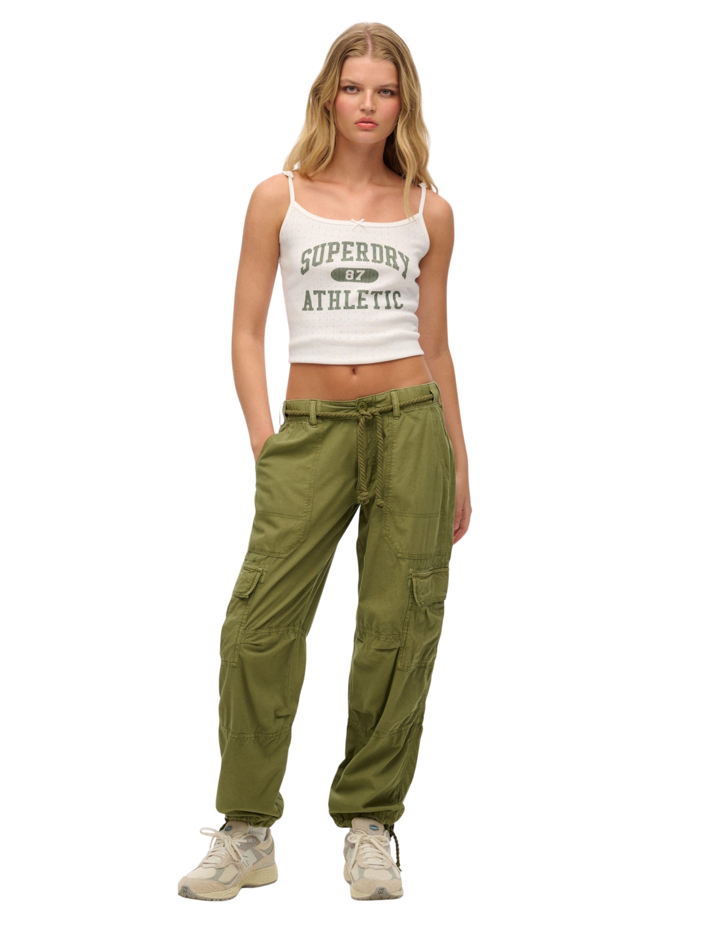 Loosefit Pantalon cargo Superdry en vert