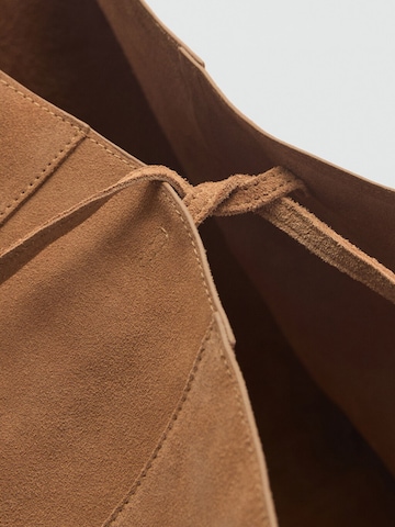MANGO Torba shopper 'Bassi' w kolorze brązowy