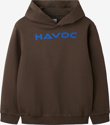 NAME ITSweater majica 'NKMLAVIC' - smeđa boja: prednji dio