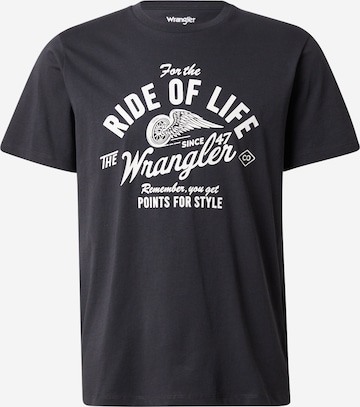 WRANGLER Tričko 'AMERICANA' - Čierna: predná strana