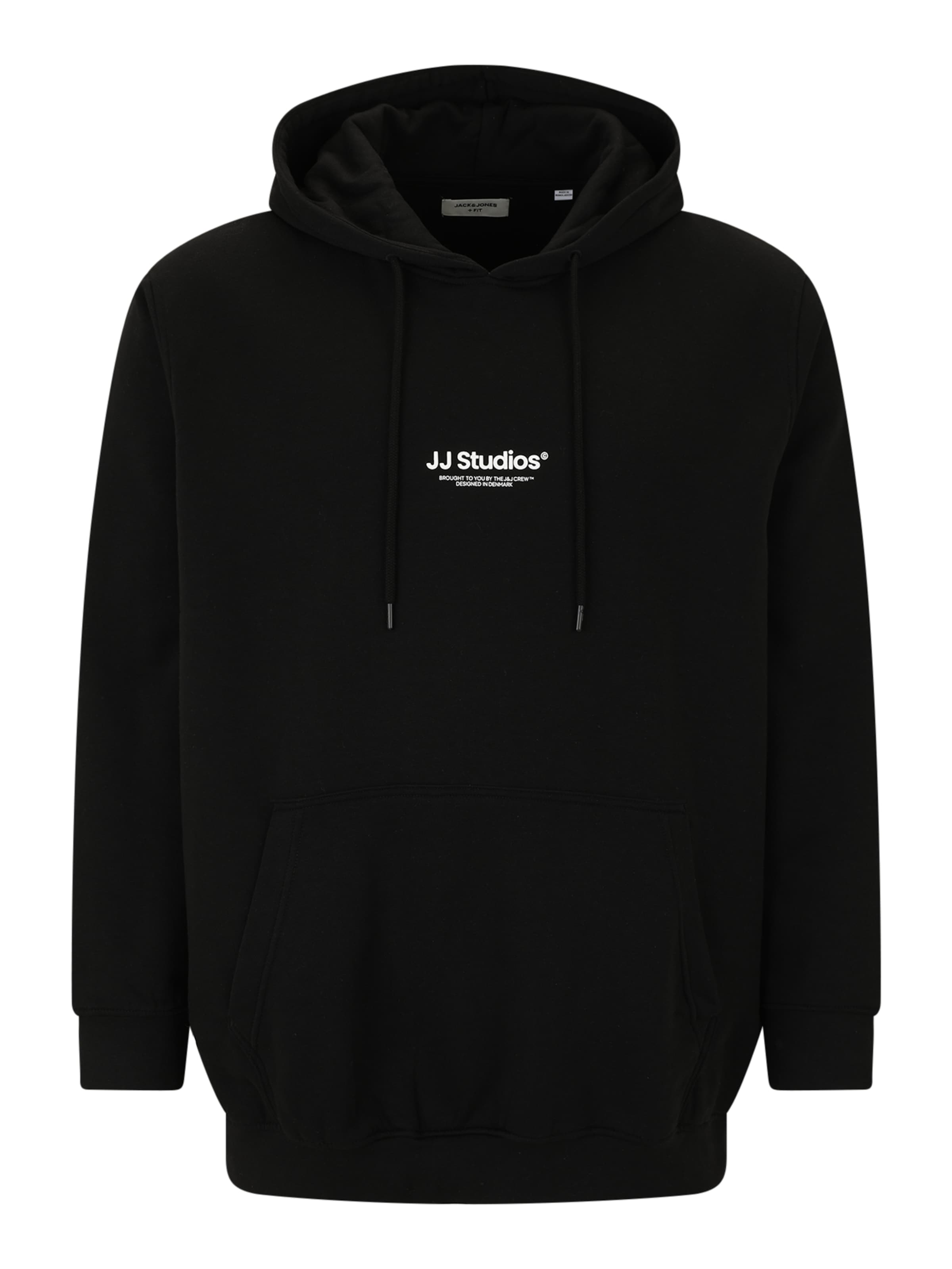 Jack & Jones Plus Μπλούζα φούτερ 'JJESOHO' σε μαύρο: μπροστά