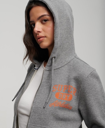 Superdry Sweat jacket 'Athletic Essentials' in Grey