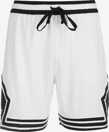 Jordan Loosefit Sportovní kalhoty 'Diamond' – bílá: přední strana