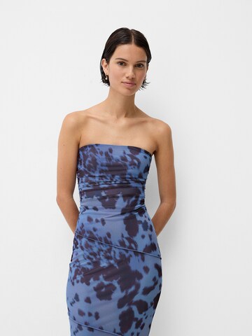 Bershka Poletna obleka | modra barva