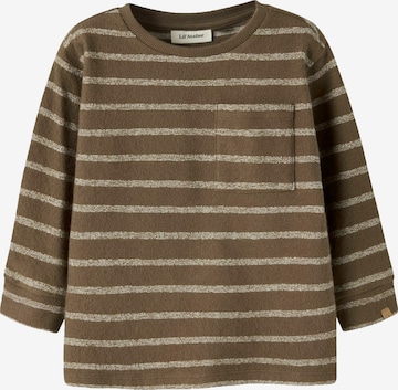 Tricou 'NMMOby' de la Lil'Atelier pe maro: față