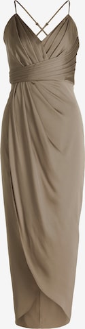 Robe de soirée Vera Mont en marron : devant