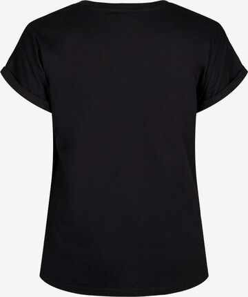 Zizzi Shirt 'Velin' in Zwart