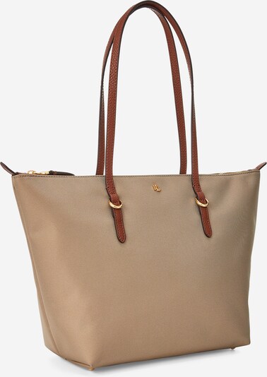 Lauren Ralph Lauren Nakupovalna torba 'KEATON' | bež / karamel / zlata barva, Prikaz izdelka