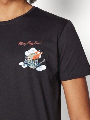 ALPHA INDUSTRIES Shirt 'Flying Buzz' in Black